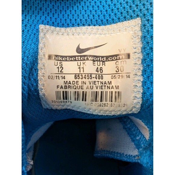 NIKE AIR MAX STUTTER STEP 2 BLUE ELECTRIC GREEN NAVY 653455-400 Size 12 - Picture 8 of 8